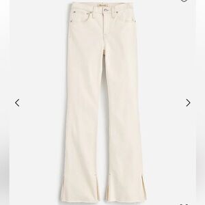 Madewell Kick Out Full-Length Jeans in vintage canvas cream size 28 Tall